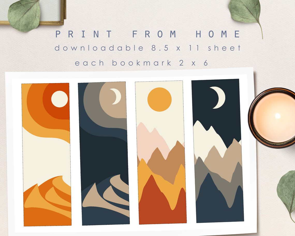 printable abstract landscape bookmarks bookmarks for men