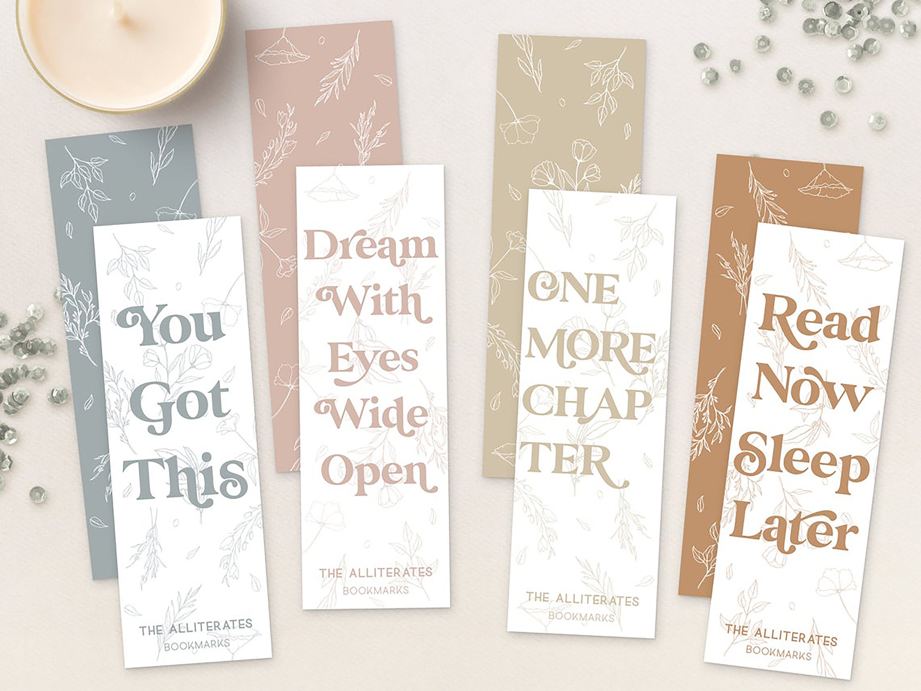 Printable Double Sided Bookmarks Floral Bookmarks Bookmark - Etsy Ireland