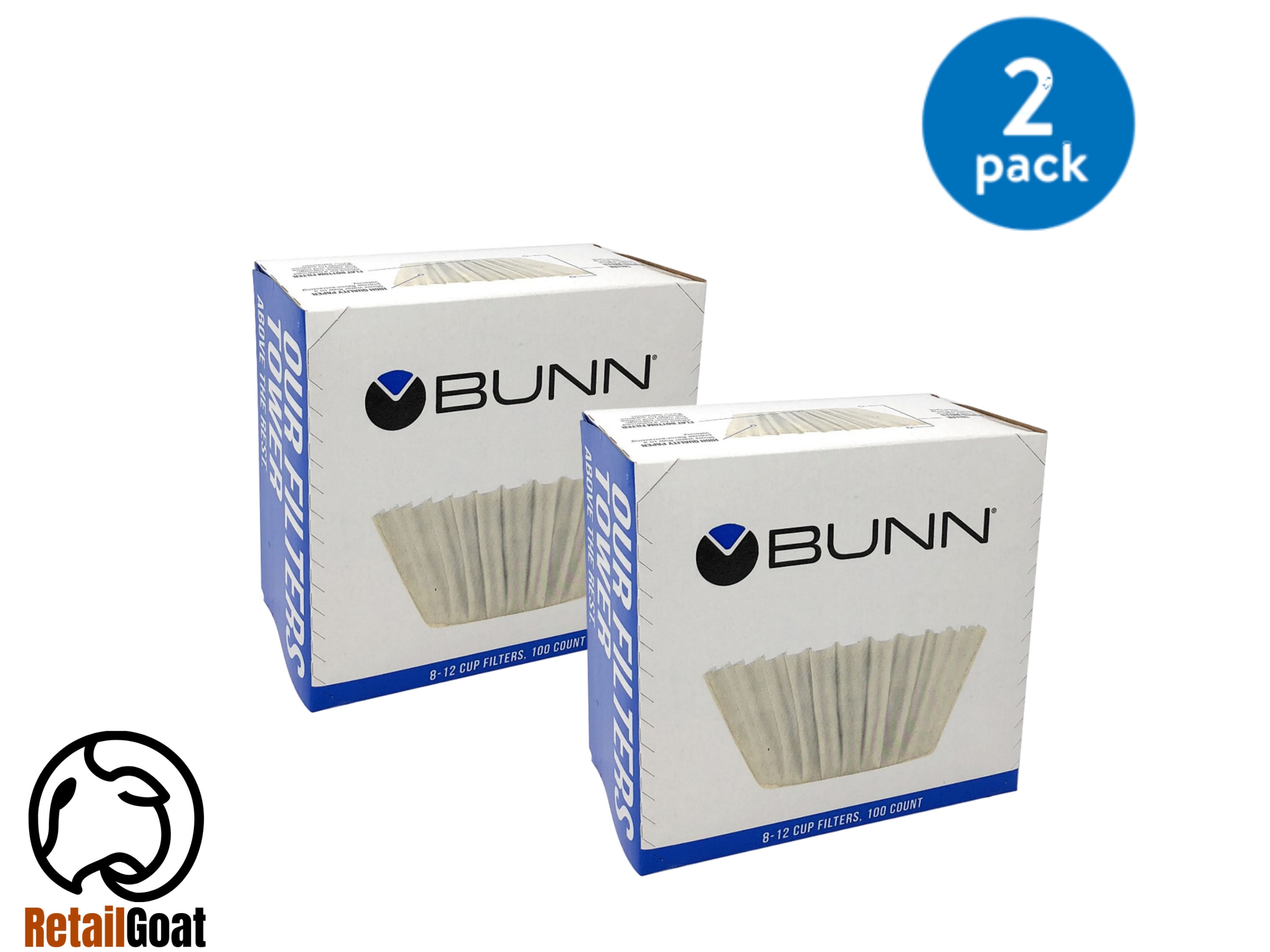 2 Pack 100 Each BUNN Coffee Filters Home Brewer 812 Cup Etsy