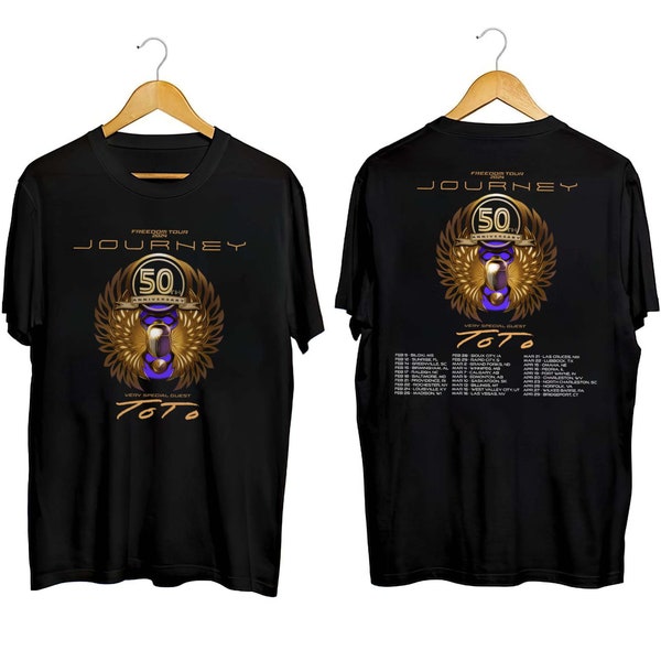 Journey Freedom Tour With Toto 2024 PNG, Double Side Unisex, Digital Download, Instant Download