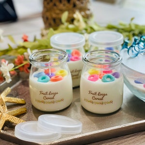 Mini Fruit Loops Cereal Candle | STRONG SCENTED Candle | Morning Cereal Candle | Birthday Gift | fruity