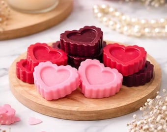 Heart Wax Melts | Valentine's Day Wax Melts |  Scented Hearts | Strong Scented Wax Melts | 9 Heart Wax Melts Box | Wax Melts Box