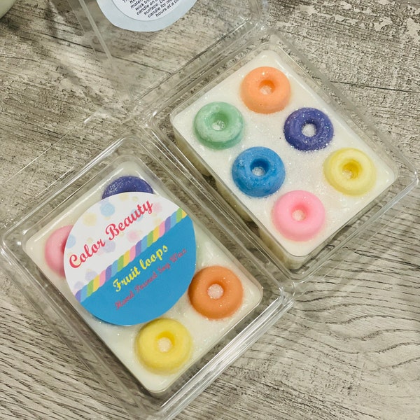 STRONG SCENTED Fruit Loops Wax Melt  | Birthday Gift | Baby Shower | Wedding, or Anniversary Gift | Holiday Gift |