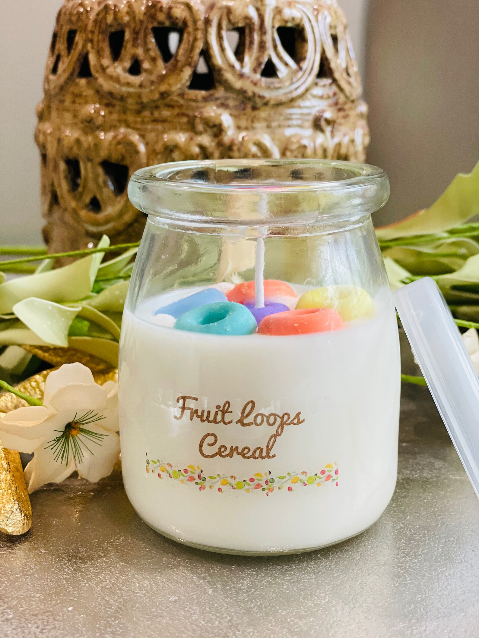 Mini Fruit Loops Cereal Candle Morning Cereal Candle Etsy