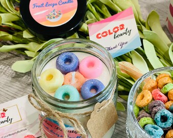 Fruit Loops Duftende Sojakerze - 8 Unzen Getreidekerze