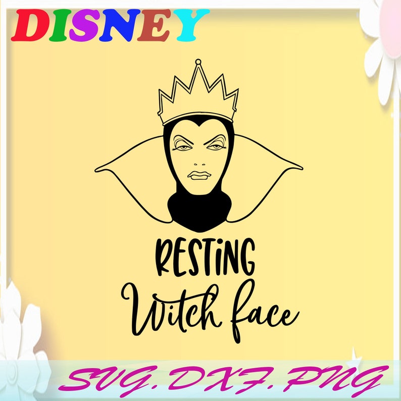 Download Evil Queen Resting Witch Face Snow White Movie svgWalt | Etsy