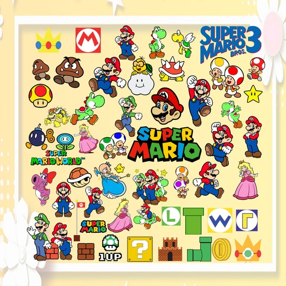 Download Mario Svg Dxf Png Super Mario Svg Dxfpng Clipart Etsy