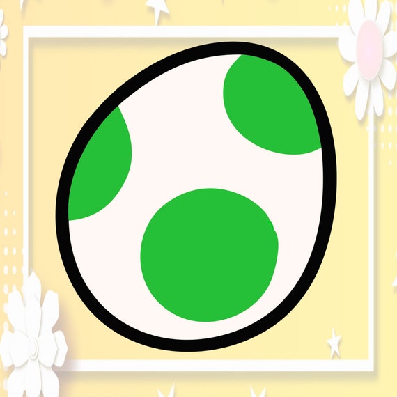 Yoshi Egg svg dxf png Super Mario SVG DXFPNG Clipart Etsy