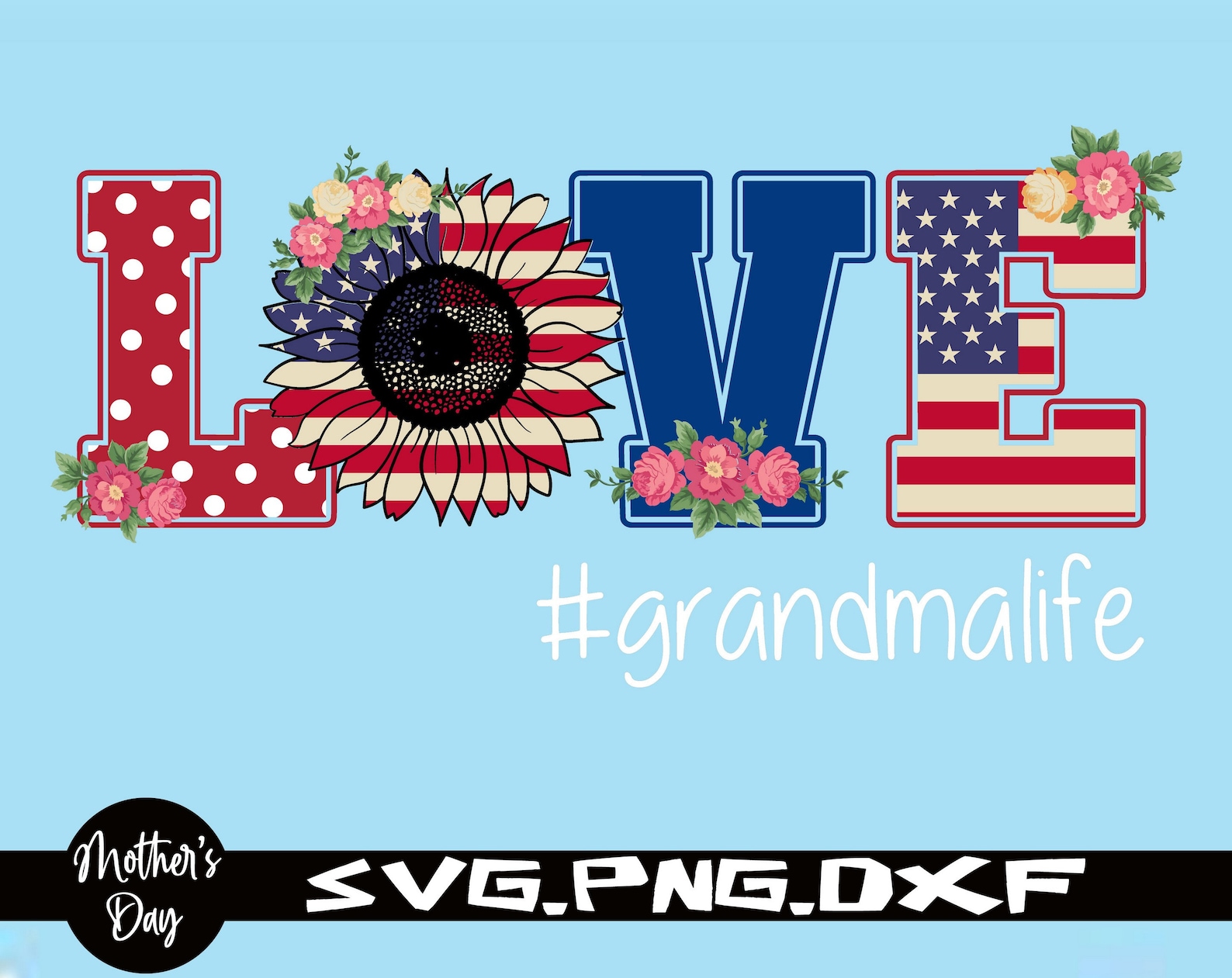Download Love grandma life svg Mom svg Mothers Day svg Sunflower | Etsy