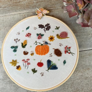 PDF 形式の EMBROIDERY チュートリアル パターン Ribambelle d’Automne