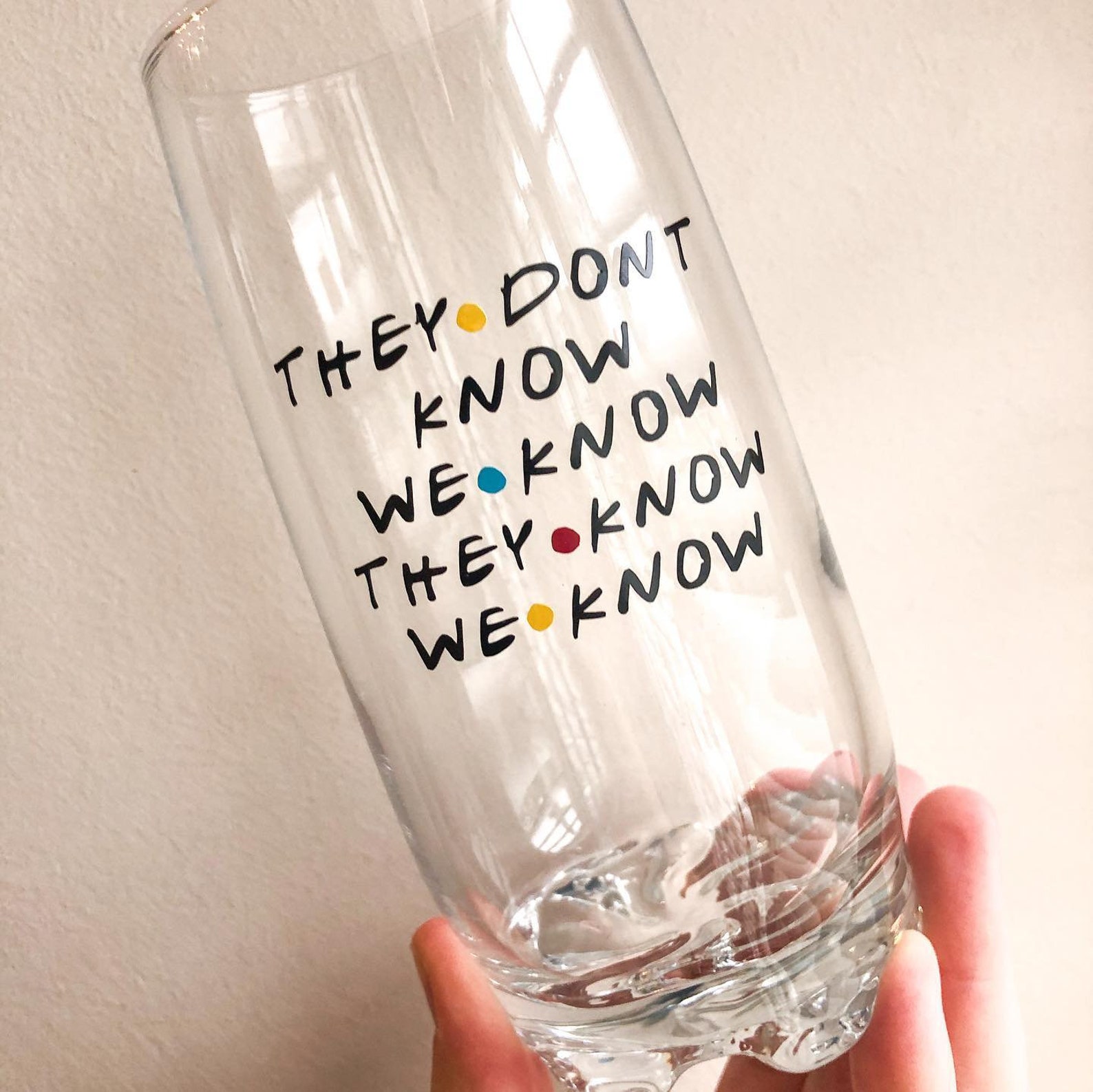 FRIENDS Glass Set Drinking Glasses Friends TV Show Monica Etsy