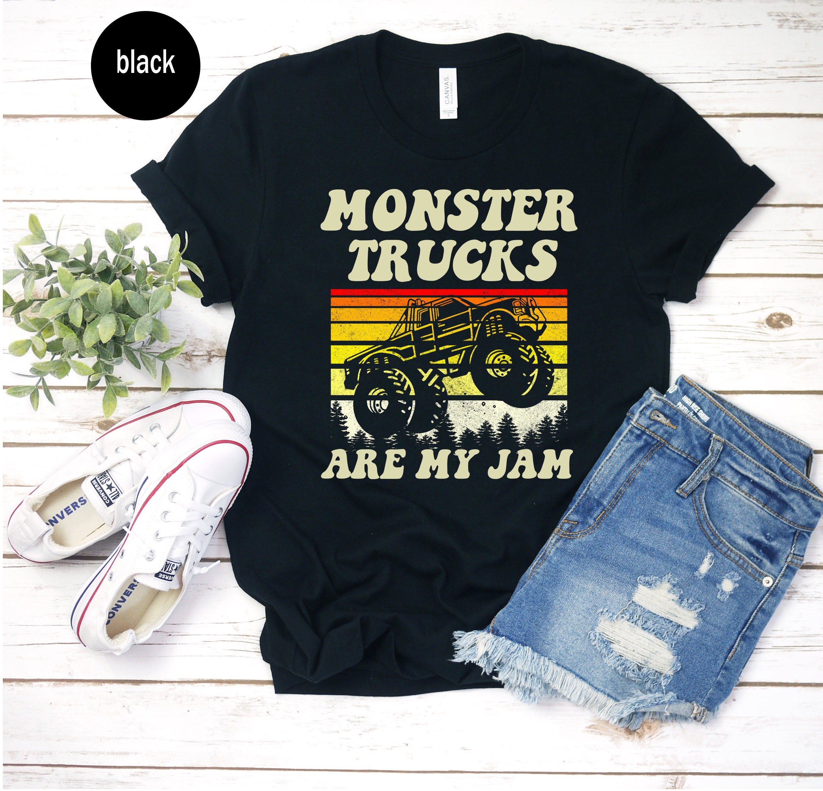 OFF Monster Trucks Are My Jam Unisex T 