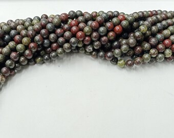 AAA Quality Natural  Round dragon Blood Jasper 8mm Beads,15" Strand Gemstone Wholesale Natural gemstone beads for Bracelet & necklace making