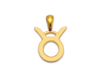 18kt solid Gold Stier Anhänger