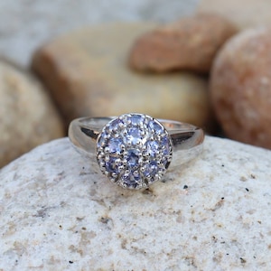Handmade Tanzanite Sterling Silver Ring: Engagement, Wedding