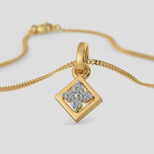 The Mirian Pendant Natural Diamond Pendant In 14kt/18kt Solid Gold. Luxury Pendant,High-end jewellery.