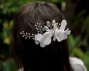 Hochzeit Haarkamm Blumen Haarkamm Perlen Haarkamm Braut Haarschmuck Kristall Haarkamm Blumen Haarkamm ~H-20