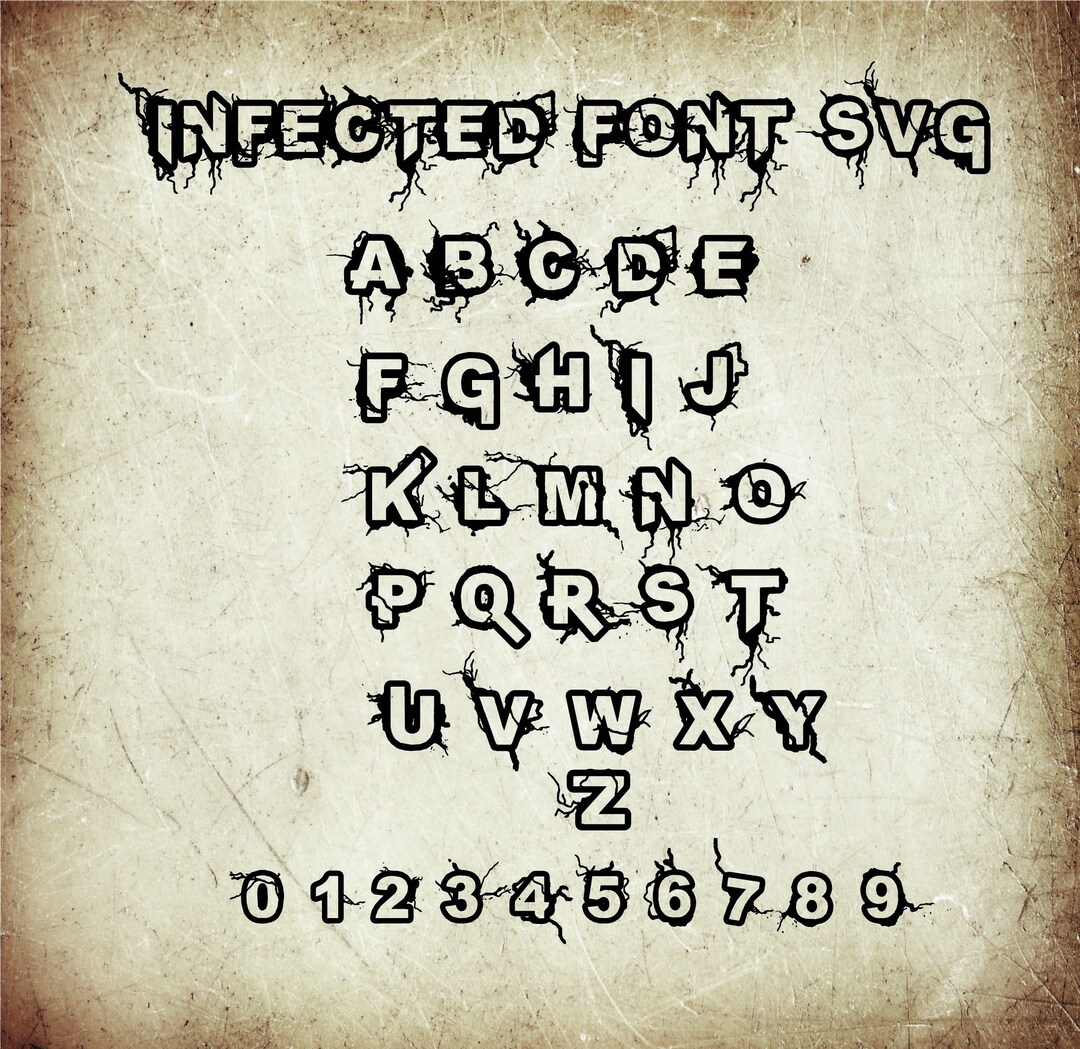 The Infected Lettering Graffiti Alphabet Font svg Infected Svg Letters and - Etsy.de