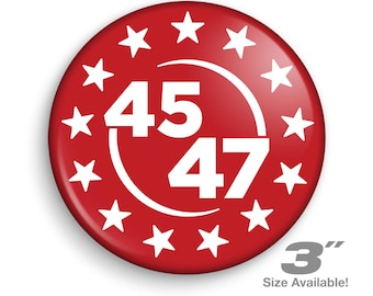 Trump 47th President Button: Trump Vance 2024 Pin