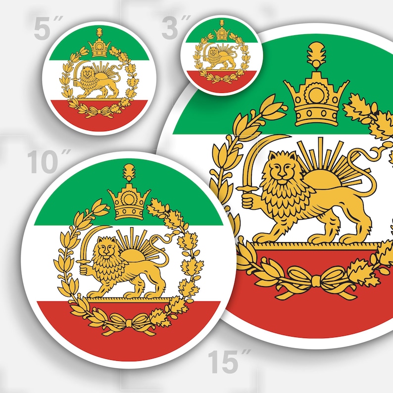Persian Lion Vinyl Sticker: Iranian Pride Decal image 3
