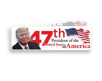 TRUMP VANCE 2024 Bumper Sticker: 47th President Vinyl Decal