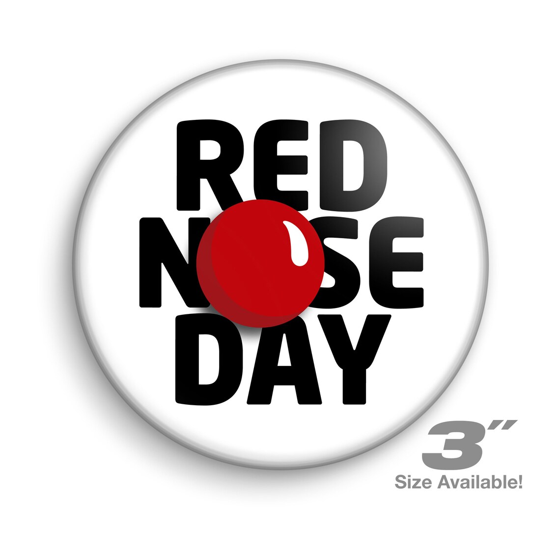Red Nose Day Badge Pins Stickers Etsy