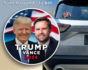 Trump Vance 2024 Bumper Sticker - Waterproof Vinyl Decal