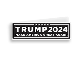 Trump 2024 Bumper Sticker: MAGA Vinyl, Water-Resistant