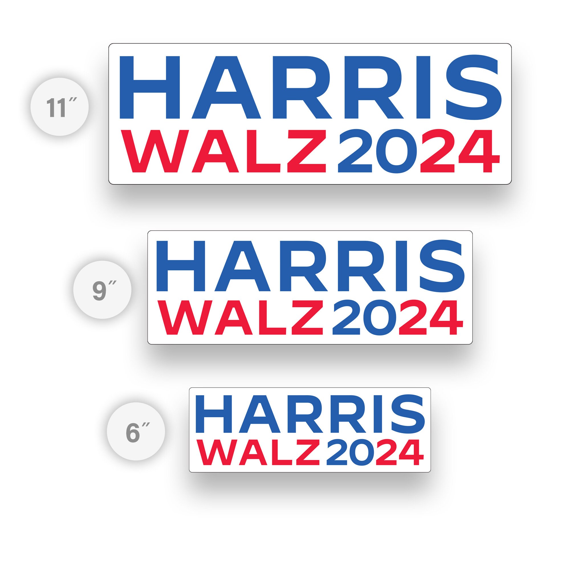 HARRIS WALZ 2024 | Bumper Stickers | Decals | Vinyl | Water-resistant ...