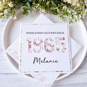 Individuelle Glückwunschkarte zum 60. Geburtstag,  Personalisierte Geburtstagskarte, Karte zum Geburtstag,