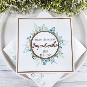 Glückwunschkarte zur Jugendweihe, Grußkarte, Geld verschenken, Individuelle Karte, Geschenk zur Jugendweihe