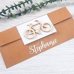 Geschenkverpackung Radfahrer, Geldgeschenk Fahrrad E-Bike verpacken, Fahrradfahrer Geschenk, Personalisiertes Geschenk für Radfahrer