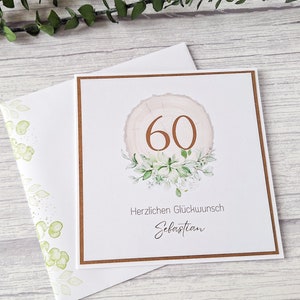 Personlisierte Geburtstagskarte, Karte zum Geburtstag, Runder Geburtstag Karte,  18. 30. 40. 50. 60. 70. 80. Geburtstag,  Glückwunschkarte