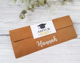 Glückwunschkarte zum Abitur ABI, Gutscheinverpackung, Glückwünsche zum Abitur, Abiturgeschenke , Abitur Geldgeschenk Personalisierung