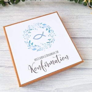 Geldgeschenk zur Konfirmation, Geschenkbox Konfirmation, Geschenkset, Wunscherfüller, Konfirmation Geschenk, Geschenkideen, Verpackung Geld Bild 1