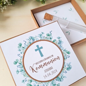 Geschenkverpackung zur Kommunion mit Name personalisiert, Geldgeschenk zur Erstkommunion, Wunscherfüller, Geschenk zur Kommuion Bild 7