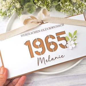 Personalisierte Geburtstagskarte zum 60. Geburtstag, Karte zum 60zigsten, Gutscheinverpackung oder Geldgeschenk, Glückwunsche