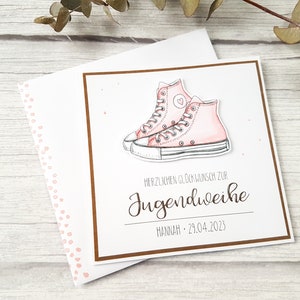 Persönliche Glückwunschkarte zur Jugendweihe, Karte, Geld zur Jungendweihe verschenken, mit Personalisierung, Geschenk Jugendweihe
