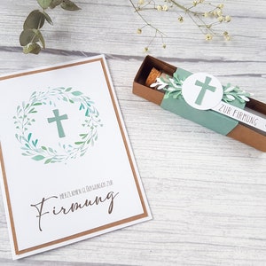 Geschenkset Geldgeschenk Firmung, Geschenk Reagenzglas, Wunscherfüller, Glückwunschkarte Firmung
