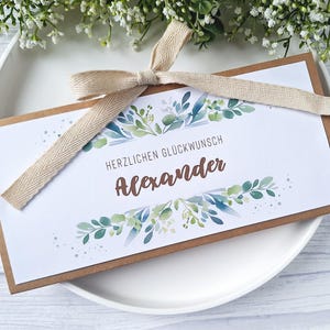 Gutscheinverpackung zum Geburtstag für Konzertkarten, Wellness, Shopping, Musical Gutscheine oder Geldgeschenke, mit Personsalierung