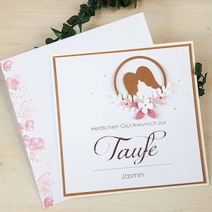 Glückwunschkarte zur Taufe, Karte zur Geburt, Karte Baby, mit Personalisierung, Personalisierte Taufkarte, Taufgeschenkideen