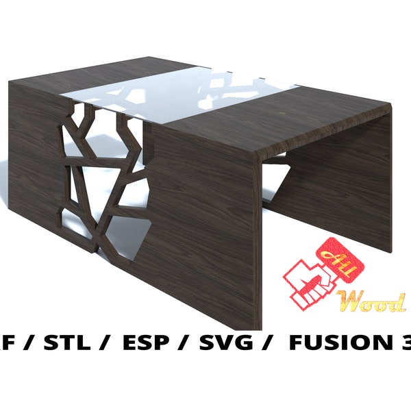 CNC file for wood/ coffee table cnc file/ stl coffee table/ dxf coffee table / wood cnc table