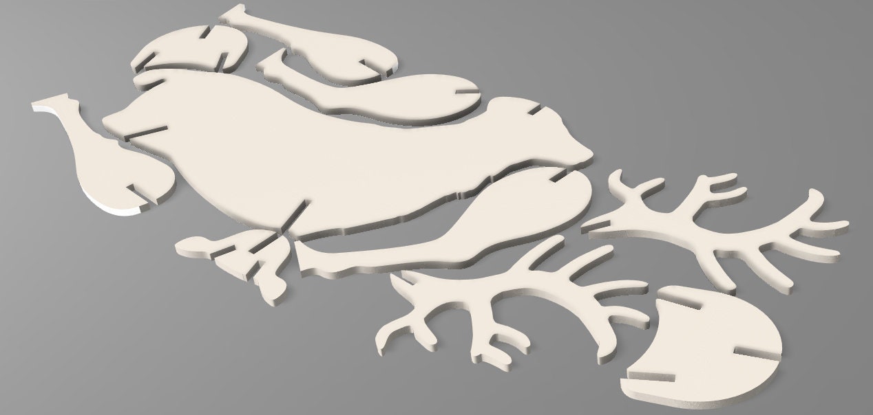 CNC File for Wood / Cnc File for Plywood Garden Deer / CNC Etsy