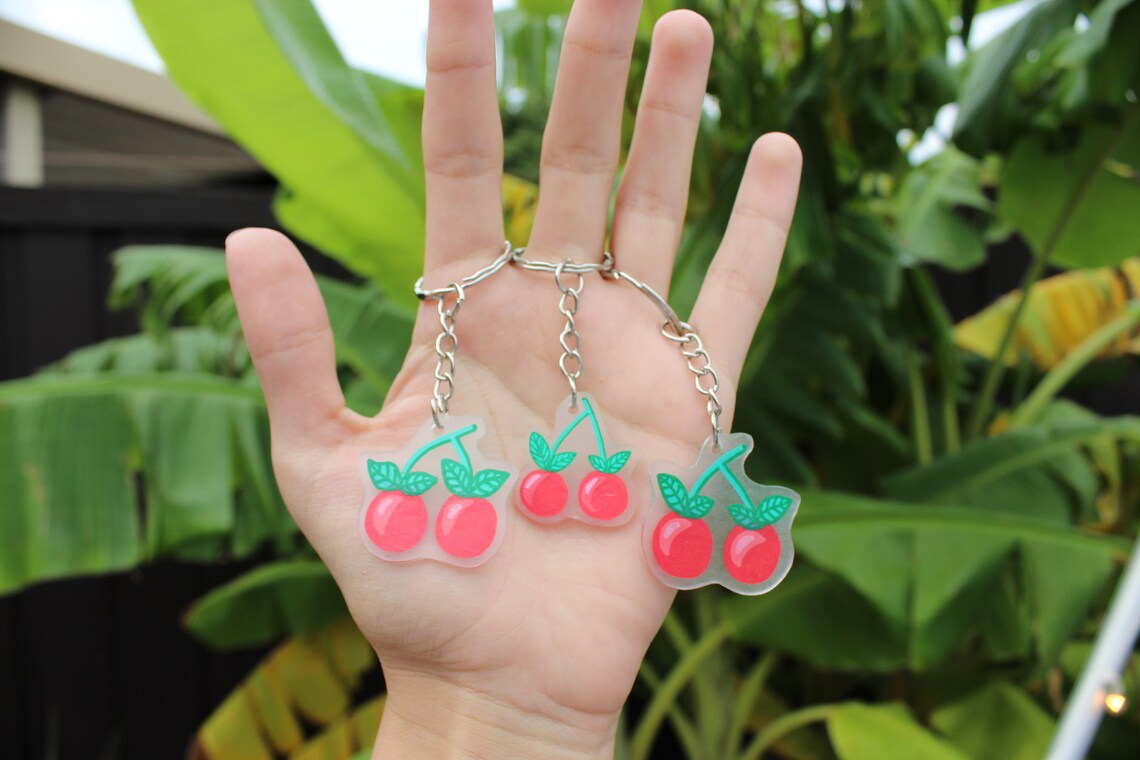 Cherry Keychain Etsy