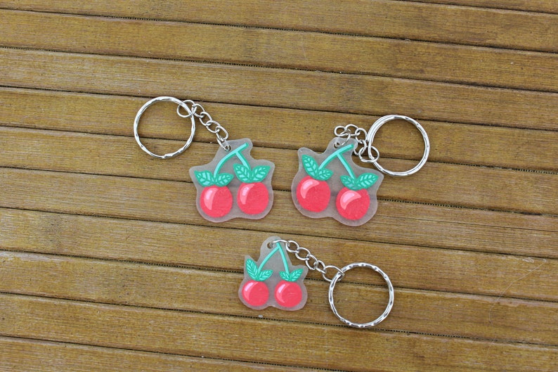 Cherry Keychain Etsy