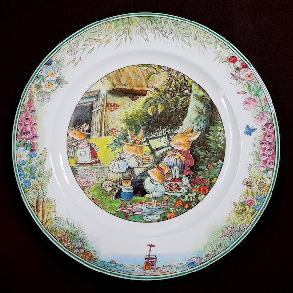 Villeroy et Boch, Grand assiette plate, plat de présentation Foxwood Tales par Brian Peterson, vintage