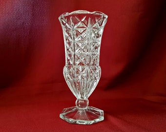 Italian molded crystal vase, Empire or Regency style - vintage