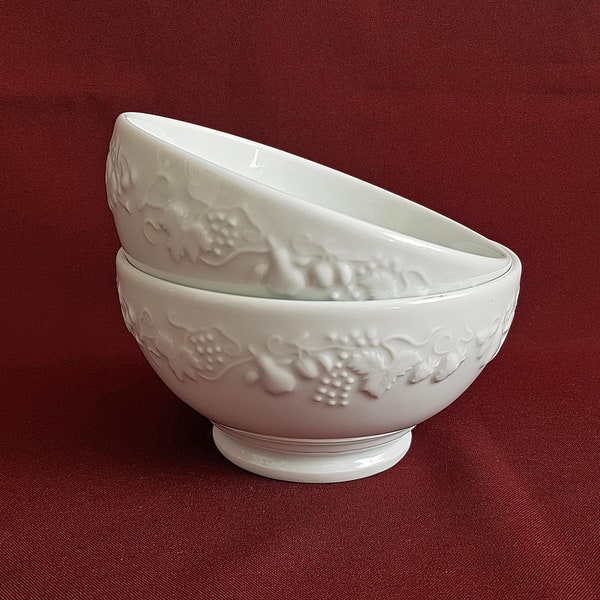 Paire de bols en porcelaine de Limoges Philippe DESHOULIERES vintage français