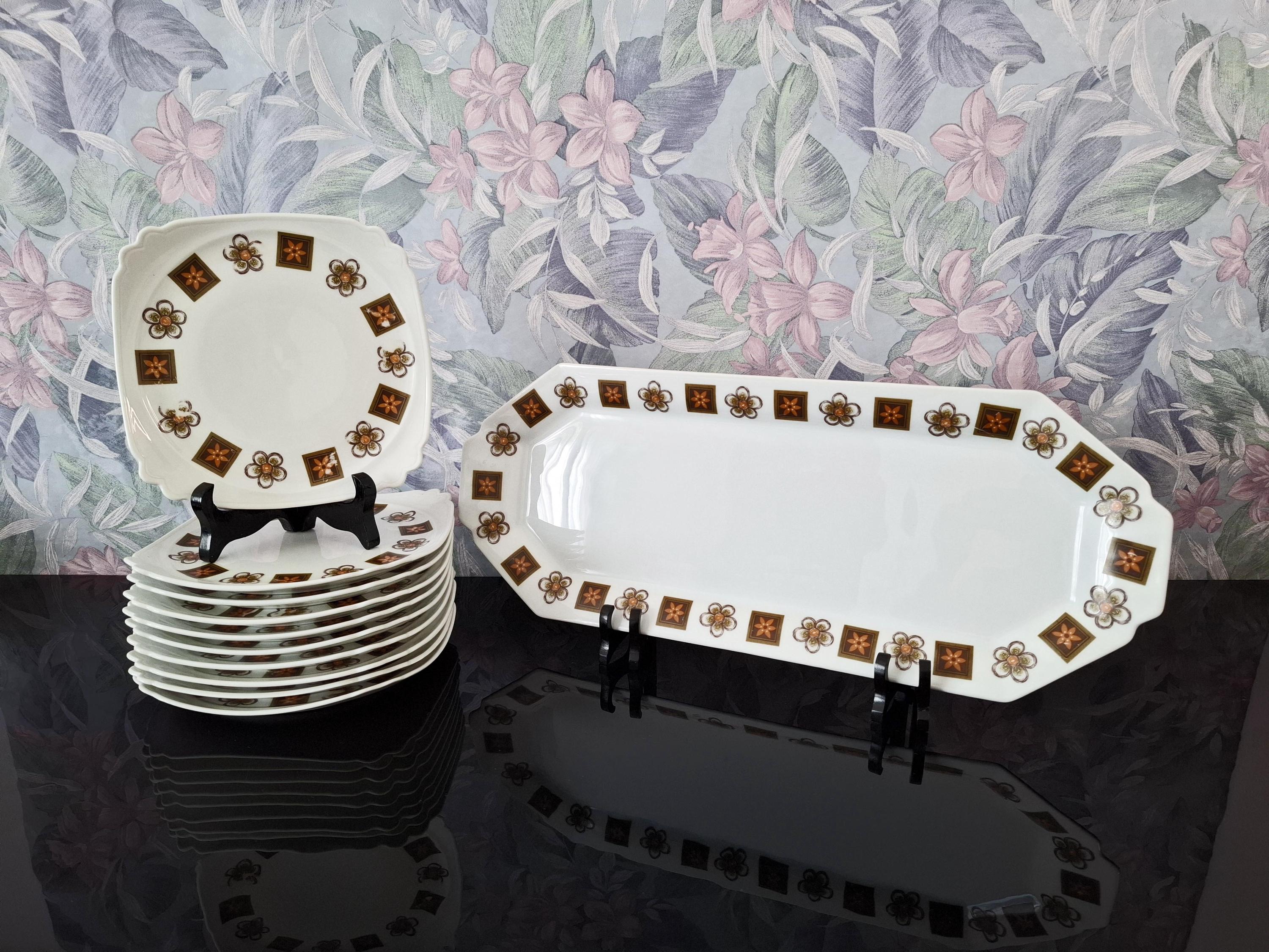 Lot De 4 Assiettes à Dessert Vintage – Inscriptions “Dessert à La Carte” Et “Café De Paris”