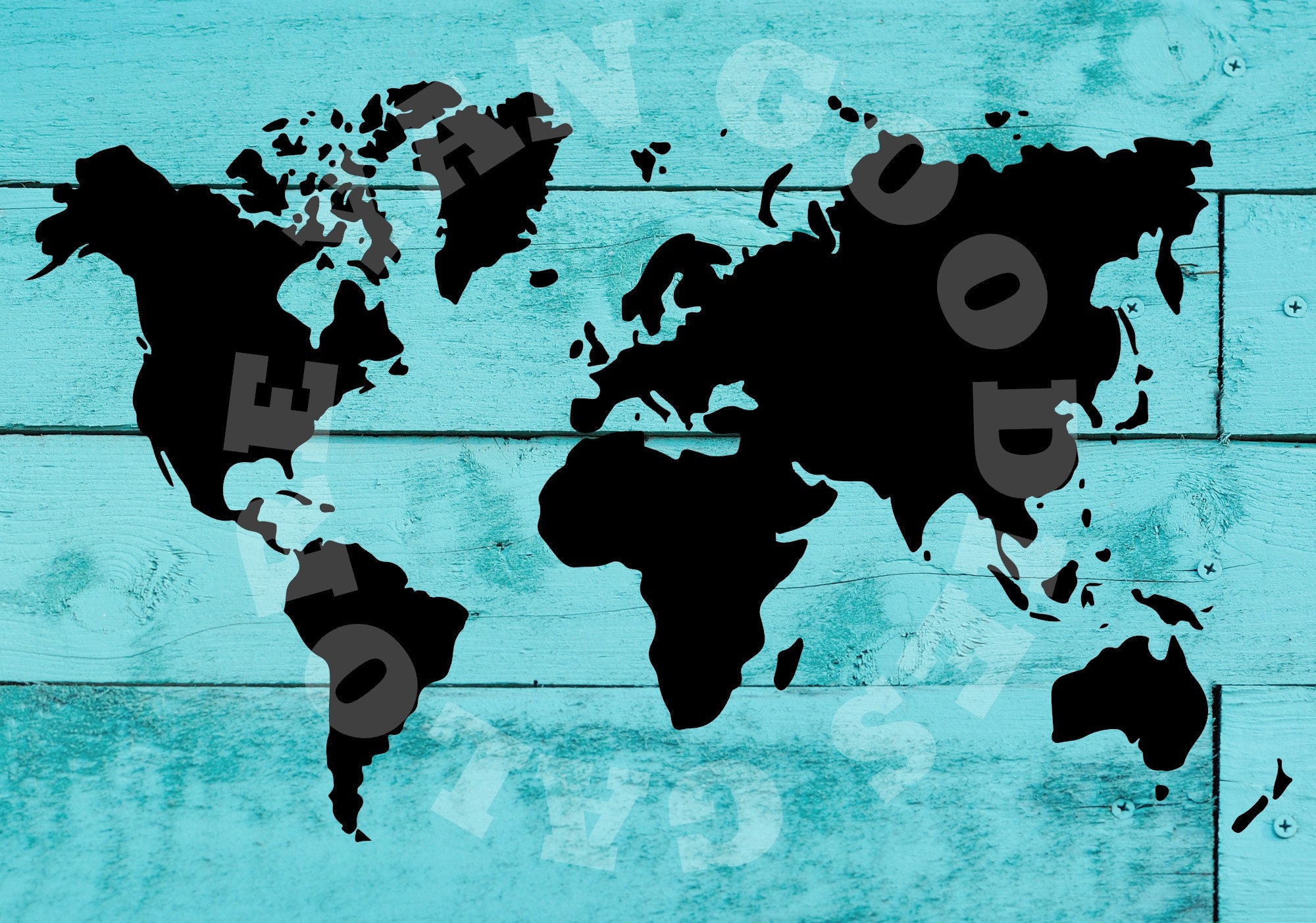 world map silhouette bundle svg instant digital download